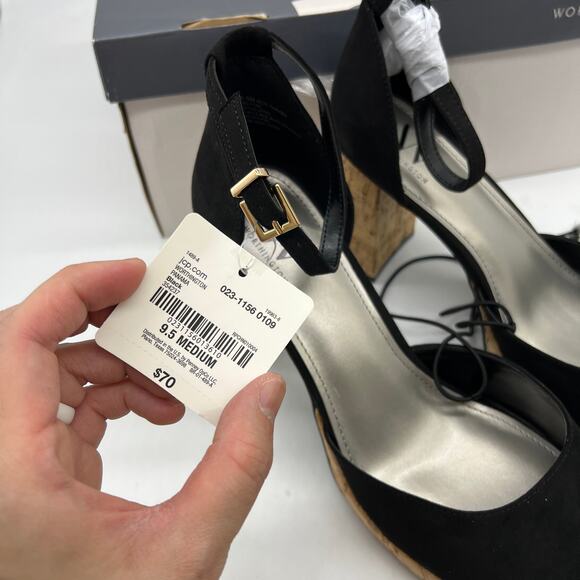 Worthington Womens Panama Block Heel Pumps Black Size 9.5M - Picture 3 of 12